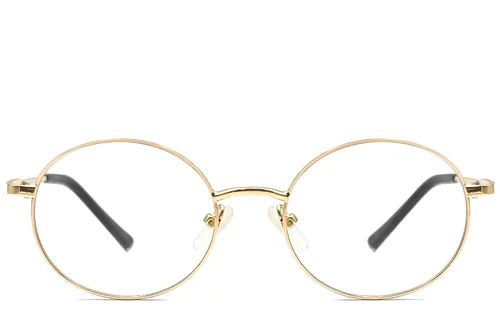 Lunettes ovales en métal doré #BS1620-0074