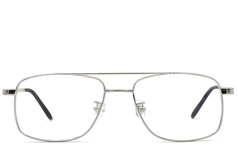 Aviator zilverkleurige metalen bril #BS1620-0076