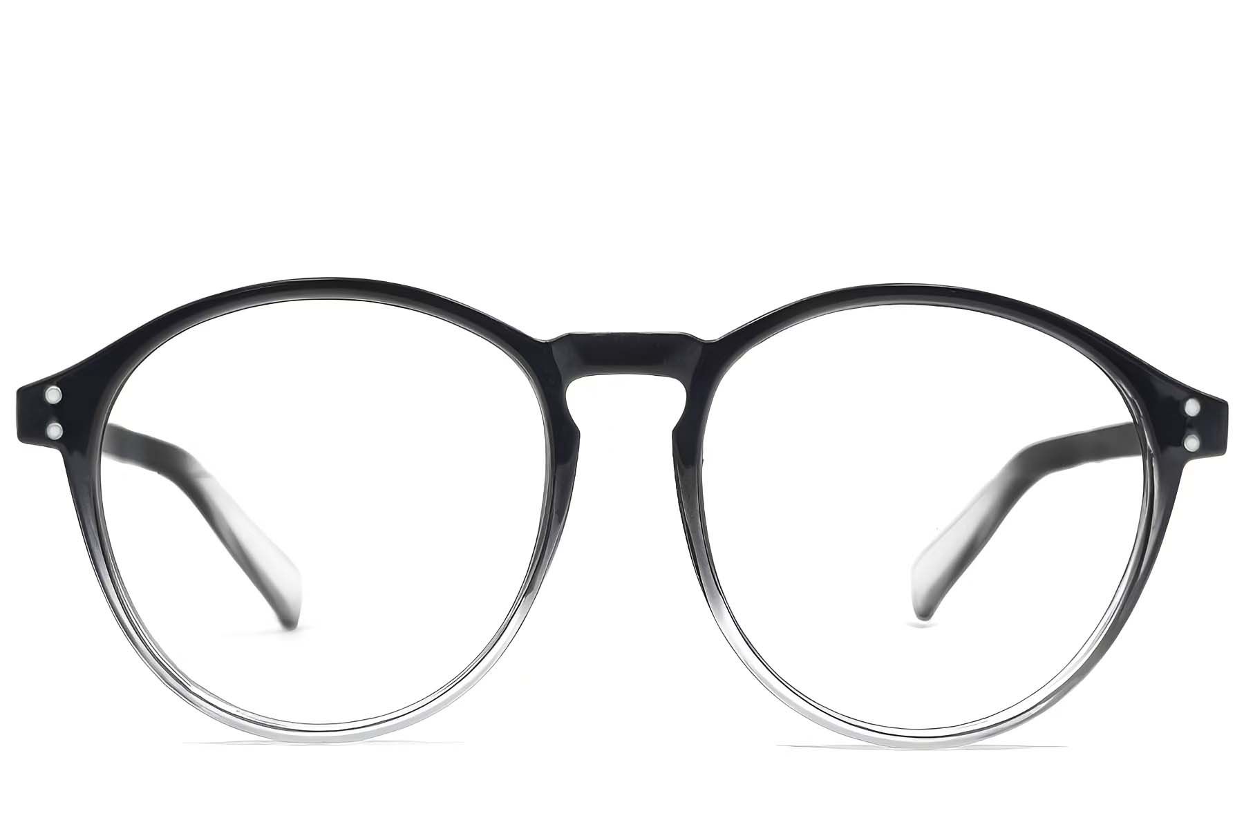 Round Black TR90 Glasses #BS1620-0077