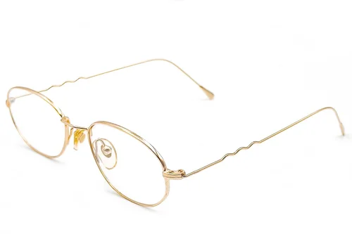Lunettes ovales en métal doré #BS1620-0078