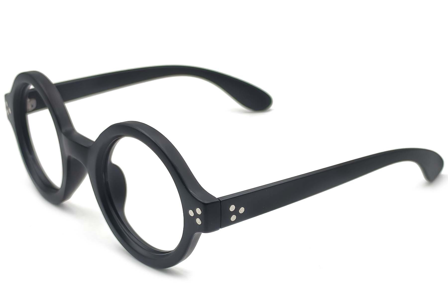Round Black TR90 Glasses #BS1620-0081