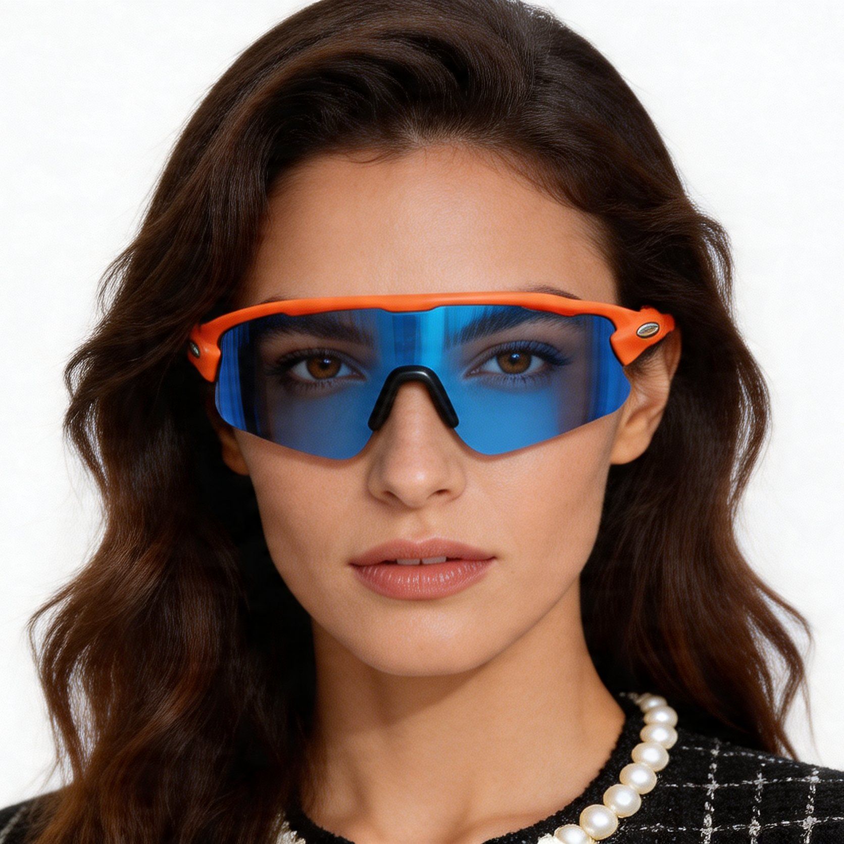 Rectangular Orange TR90 Sunglasses #BS1725-0005