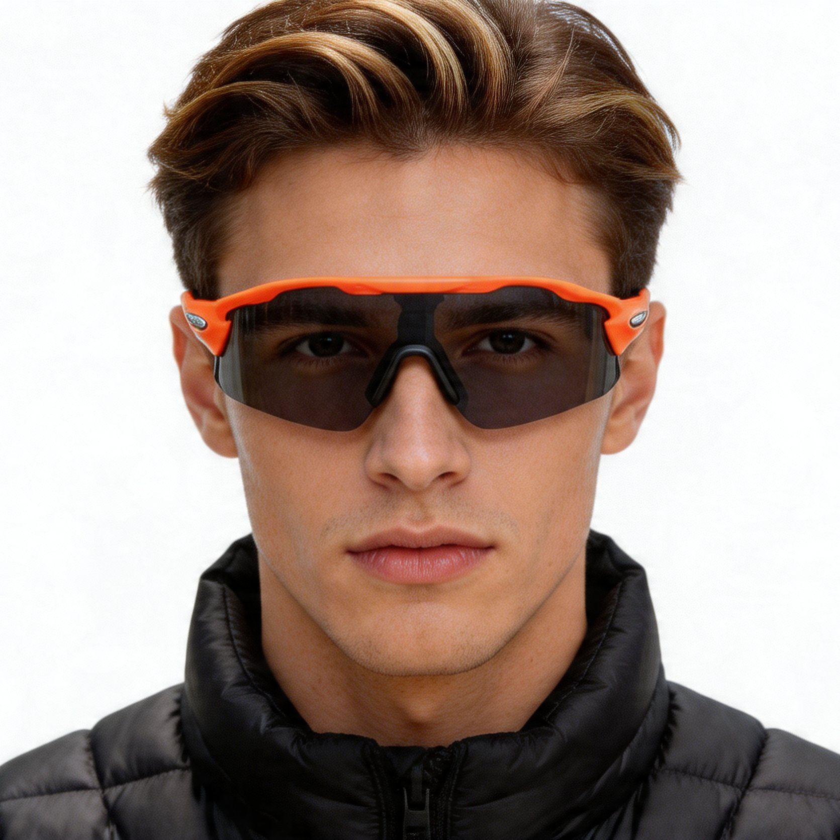 Rectangular Orange TR90 Sunglasses #BS1725-0008