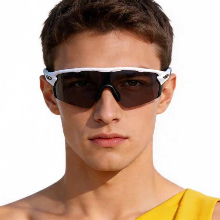 Occhiali da sole rettangolari bianchi in TR90 #BS1725-0017