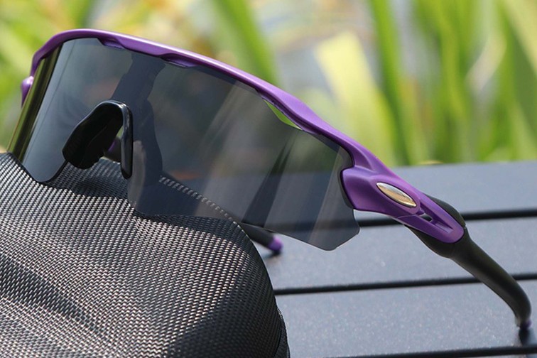 Lunettes de soleil rectangulaires violettes TR90 #BS1725-0020