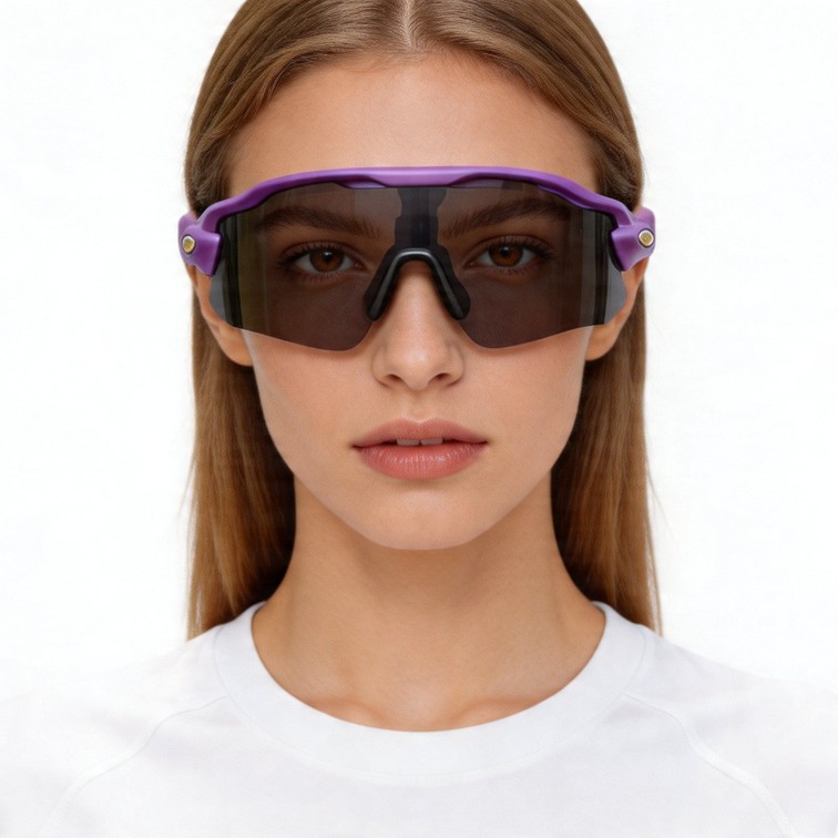 Lunettes de soleil rectangulaires violettes TR90 #BS1725-0020