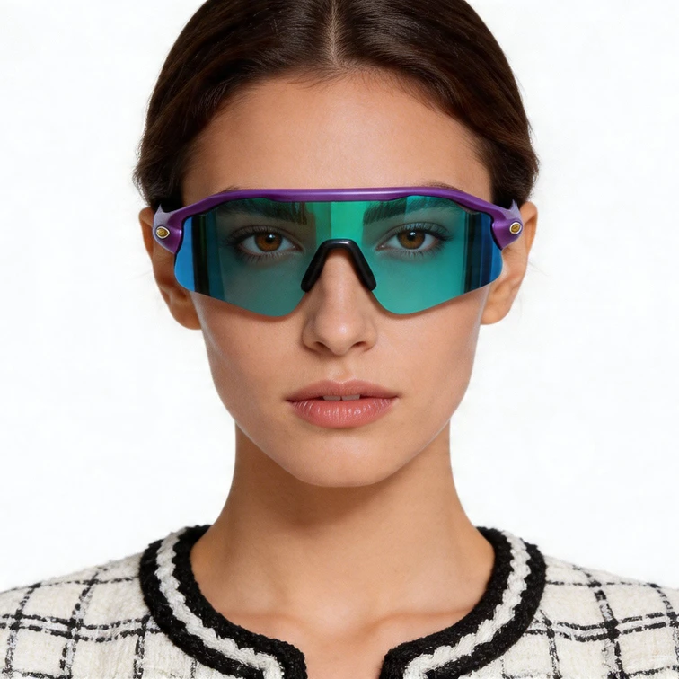 Lunettes de soleil rectangulaires violettes TR90 #BS1725-0021