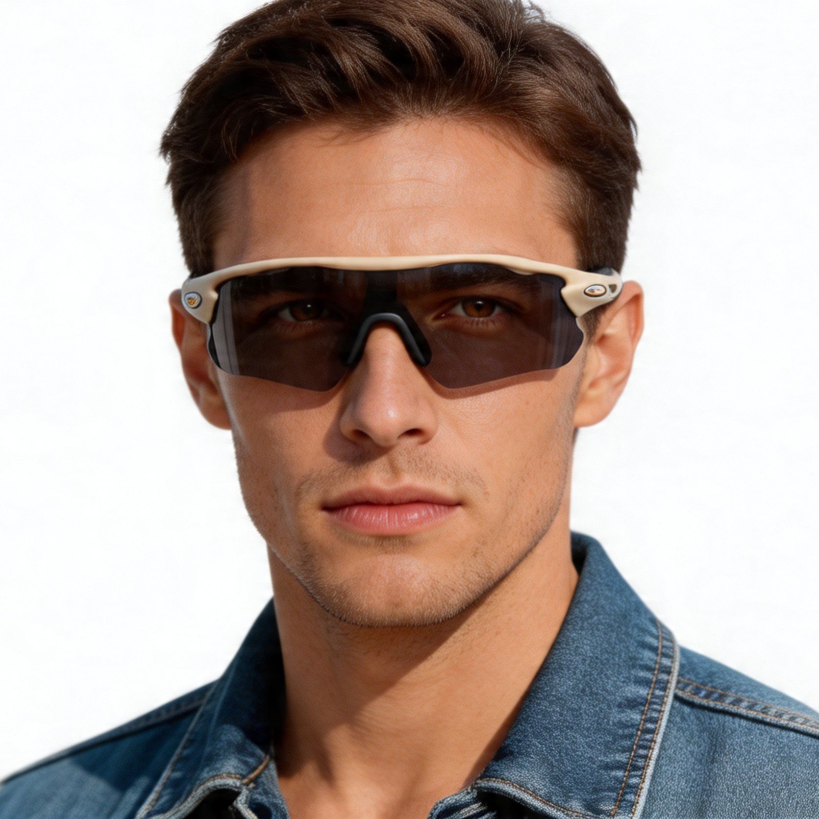 Gafas de sol rectangulares grises TR90 #BS1725-0025