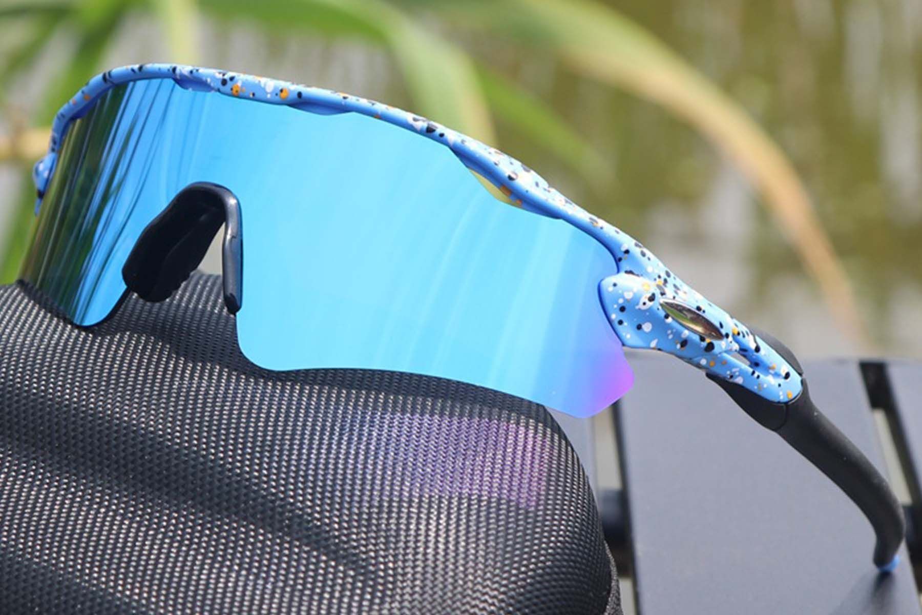 Rectangular Blue TR90 Sunglasses #BS1725-0030
