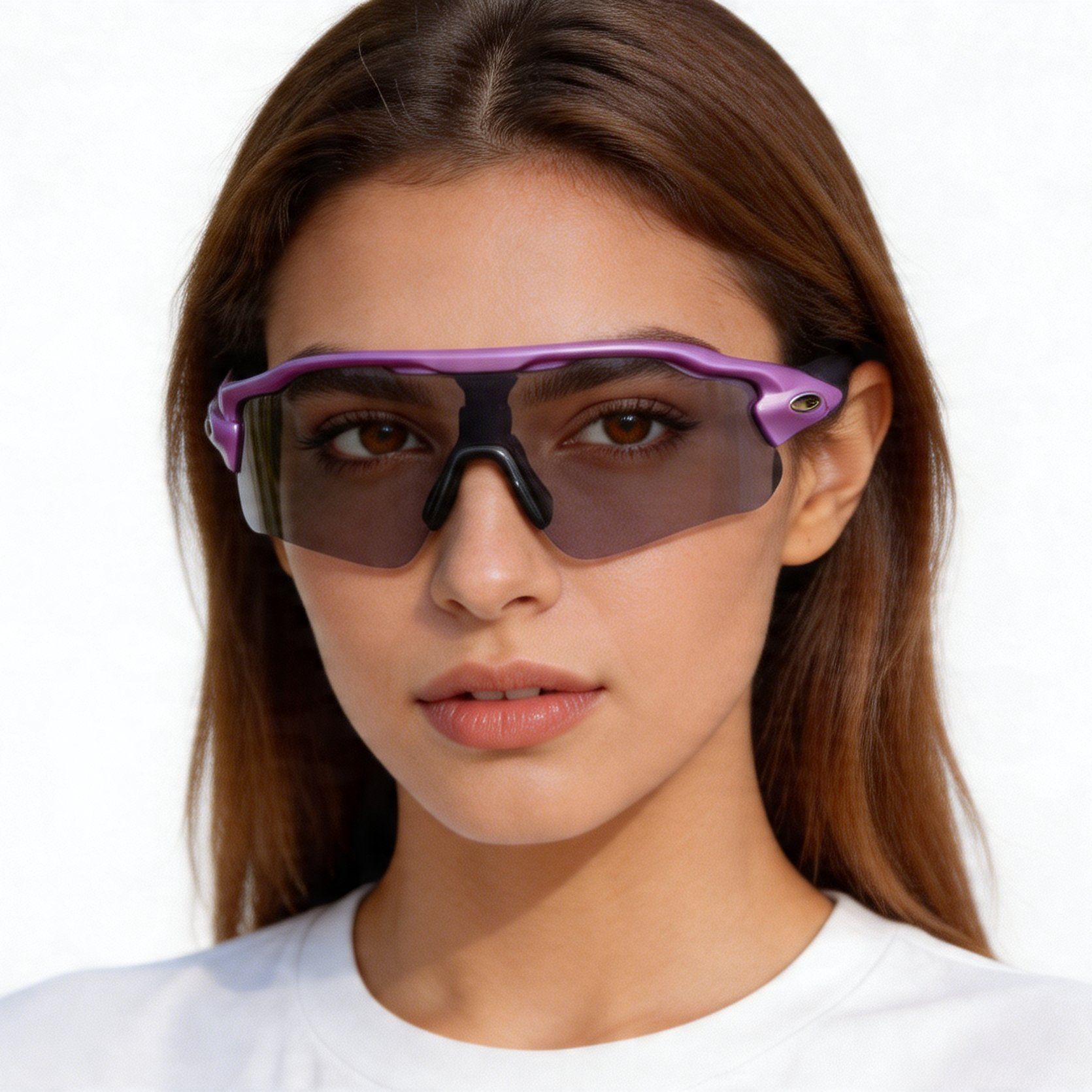 Rectangular Purple TR90 Sunglasses #BS1725-0034