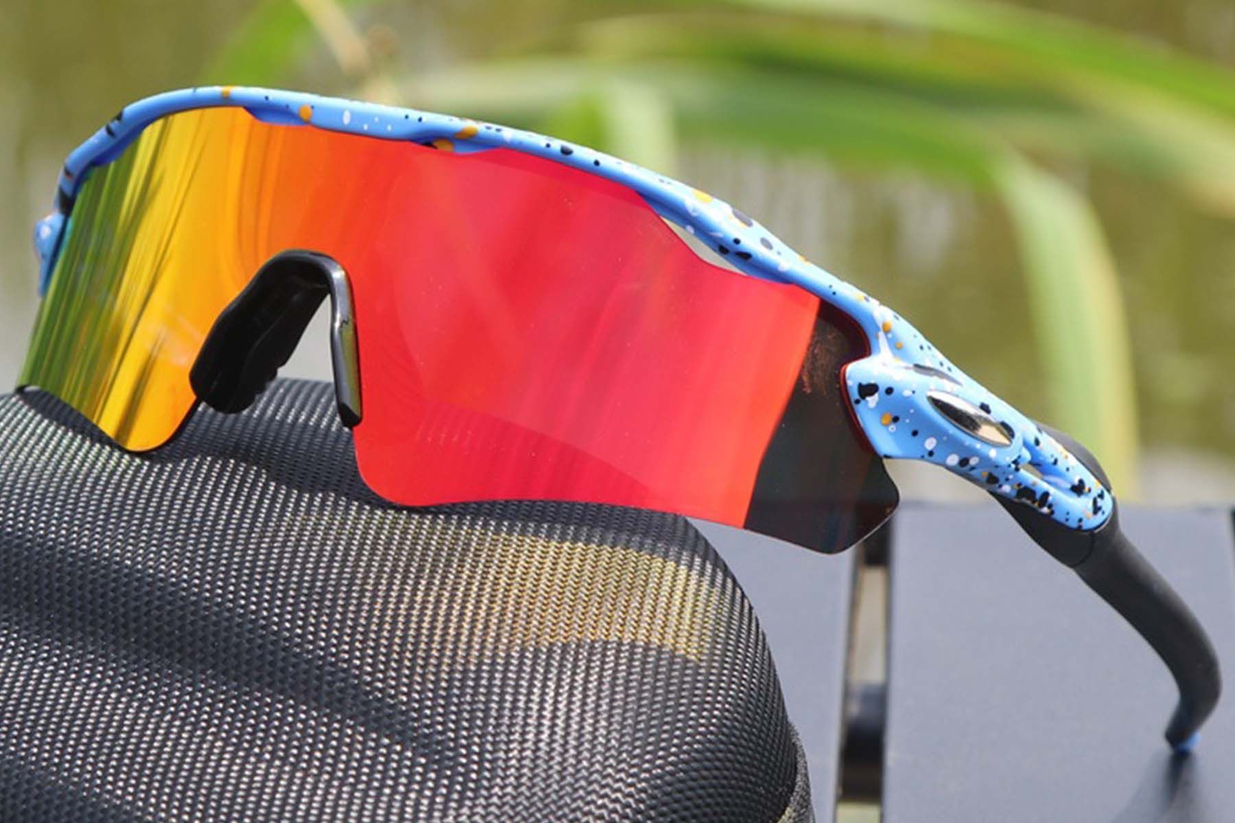 Rectangular Blue TR90 Sunglasses #BS1725-0037