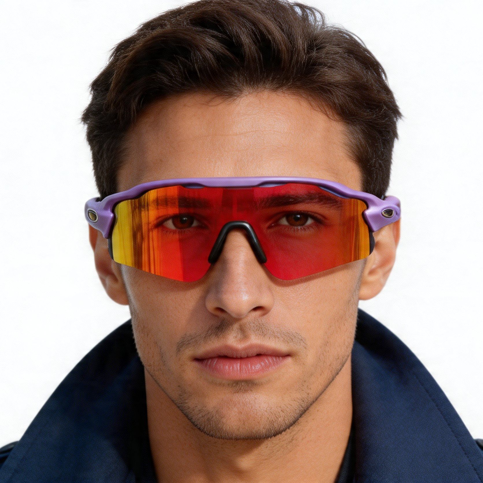 Rectangular Purple TR90 Sunglasses #BS1725-0046