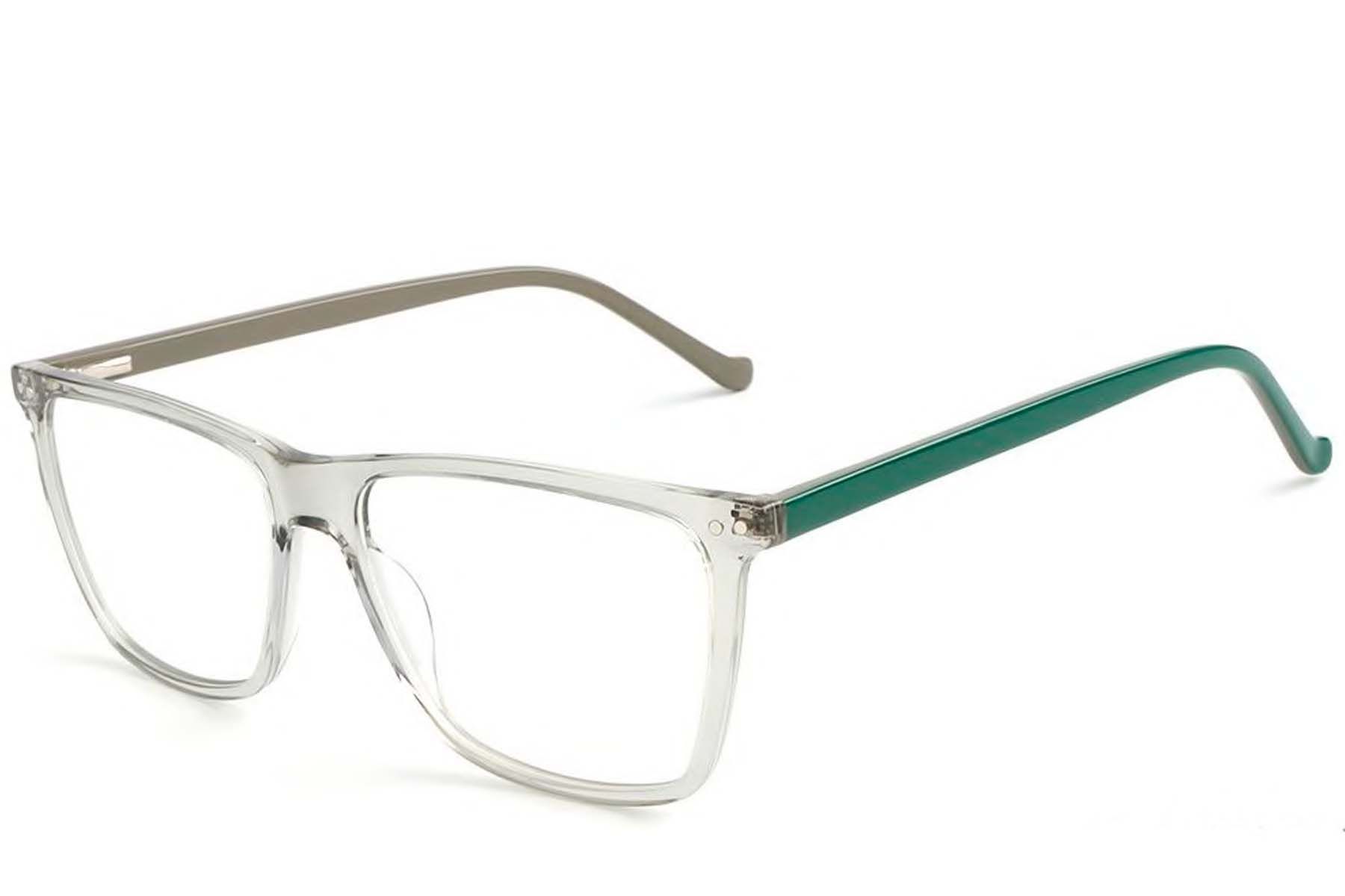 Rectangular Grey Acetate Glasses #BS1902-0004