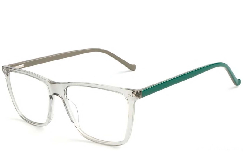Rectangular Grey Acetate Glasses #BS1902-0004