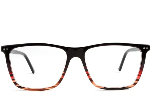 Lunettes rectangulaires en acétate brun #BS1902-0006