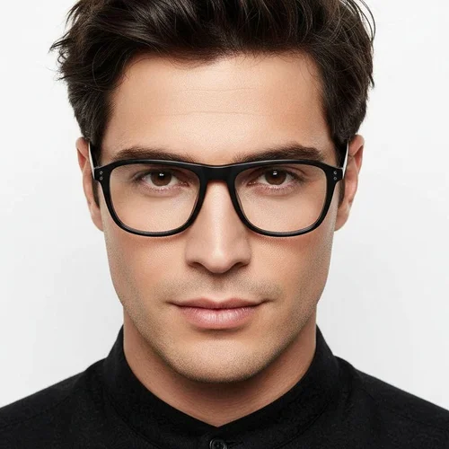 Lunettes aviateur en acétate noir #BS1902-0007