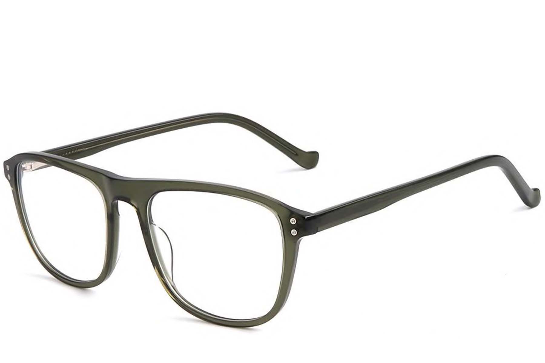 Aviator-Brille aus grünem Acetat #BS1902-0008