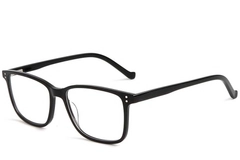 Rectangular Black Acetate Glasses #BS1902-0013