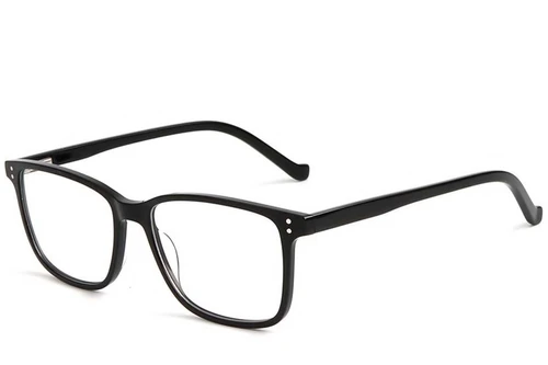Rectangular Black Acetate Glasses #BS1902-0013