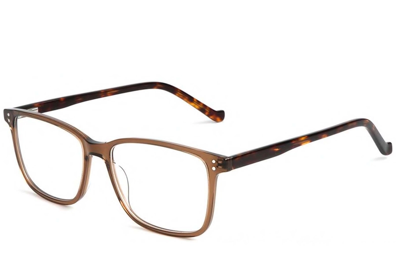 Rectangular Brown Acetate Glasses #BS1902-0016