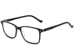 Rectangular Black Acetate Glasses #BS1902-0017