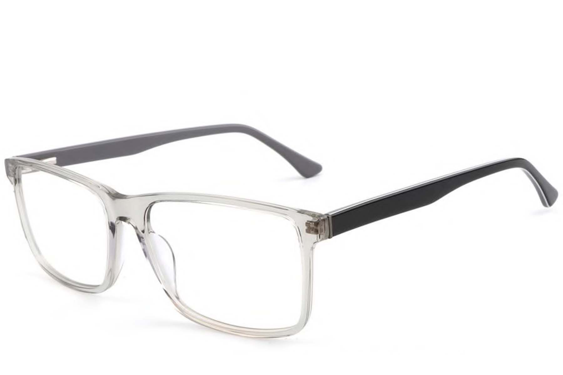 Rectangular Grey Acetate Glasses #BS1902-0021