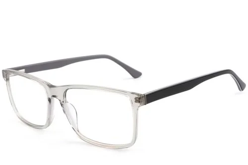 Lunettes rectangulaires en acétate gris #BS1902-0021