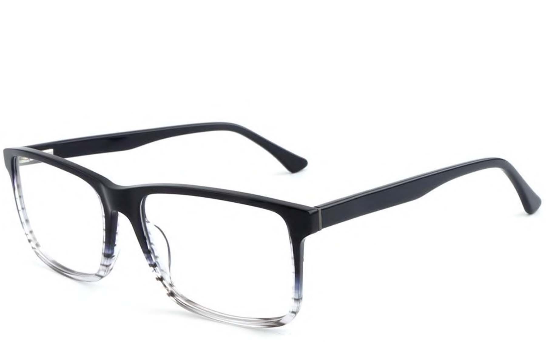 Rectangular Blue Acetate Glasses #BS1902-0024