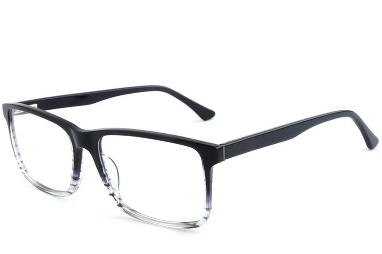 Gafas rectangulares de acetato azul #BS1902-0024