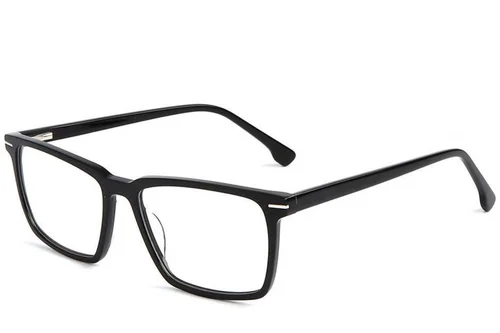Lunettes rectangulaires en acétate noir #BS1902-0025