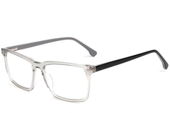 Rectangular Grey Acetate Glasses #BS1902-0027