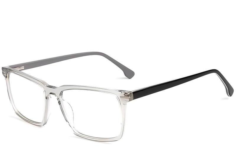 Rectangular Grey Acetate Glasses #BS1902-0027