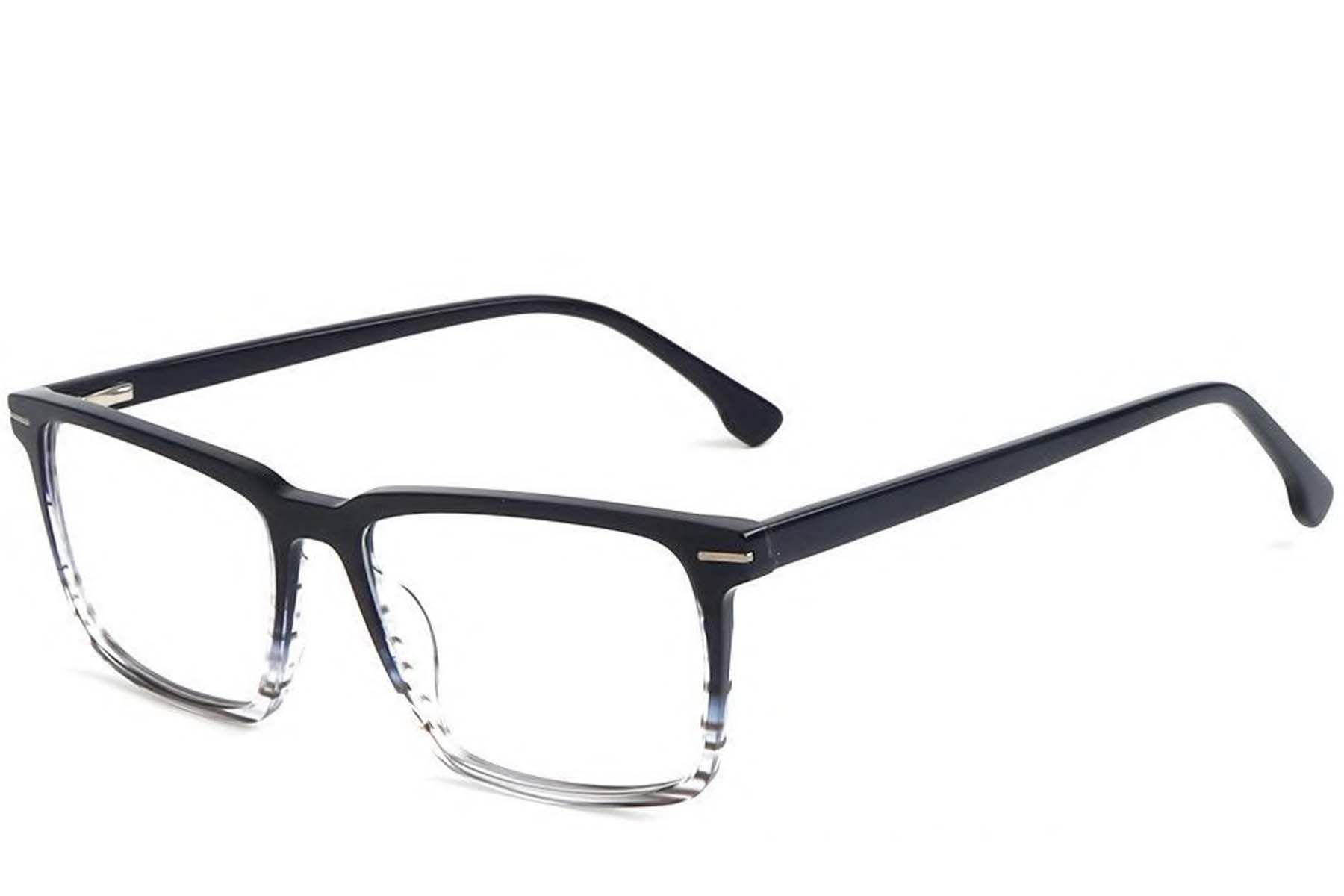 Rectangular Blue Acetate Glasses #BS1902-0030