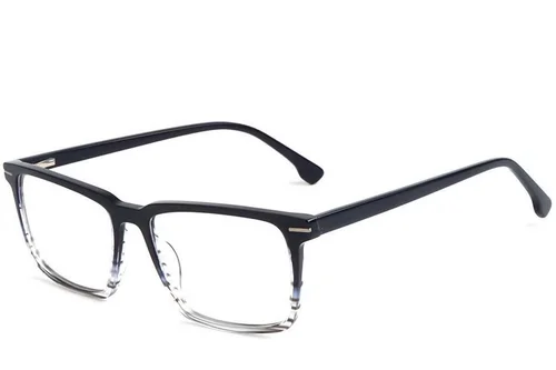 Lunettes rectangulaires en acétate bleu #BS1902-0030