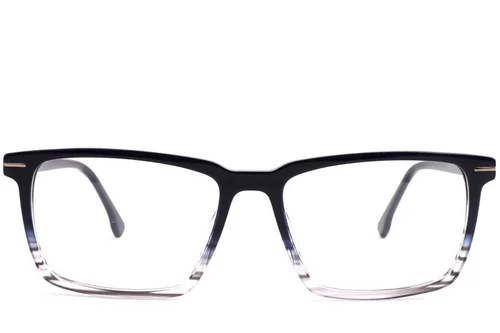 Lunettes rectangulaires en acétate bleu #BS1902-0030