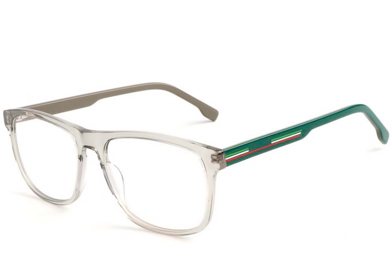 Aviator Grey Acetate Glasses #BS1902-0033