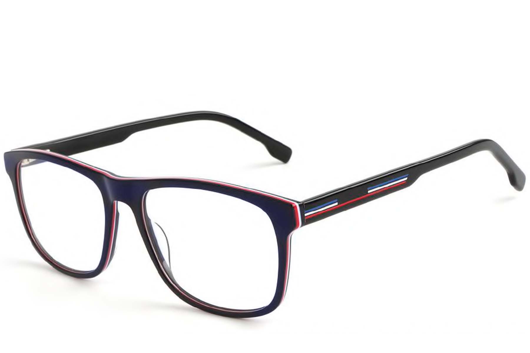 Aviator blauwe acetaatbril #BS1902-0034