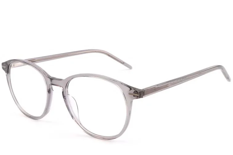 Occhiali ovali in acetato grigio #BS1902-0038