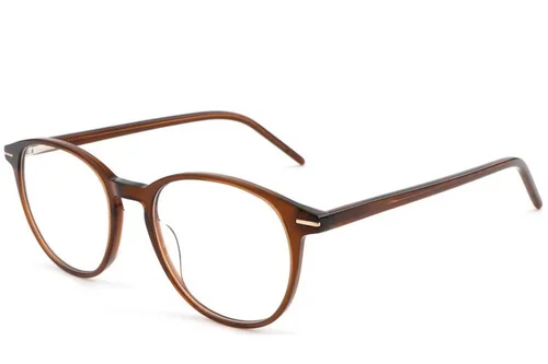 Lunettes ovales en acétate brun #BS1902-0039