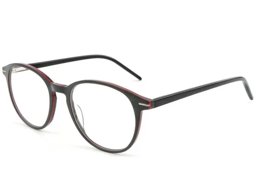 Lunettes ovales en acétate gris #BS1902-0040