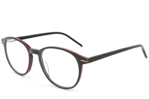 Oval Grey Acetate Glasses #BS1902-0040