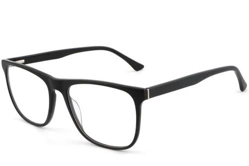 Lunettes rectangulaires en acétate noir #BS1902-0043