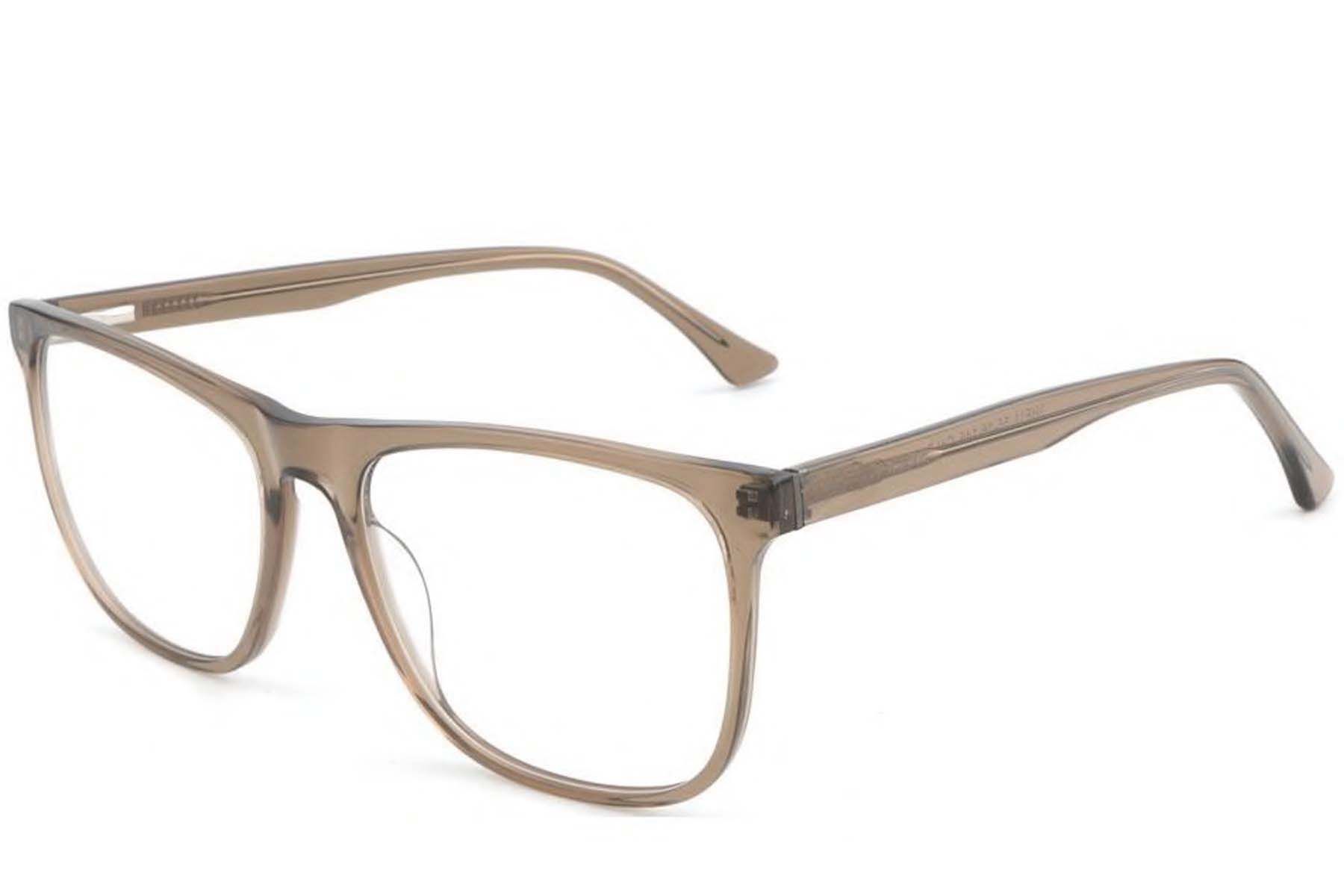 Rectangular Brown Acetate Glasses #BS1902-0044