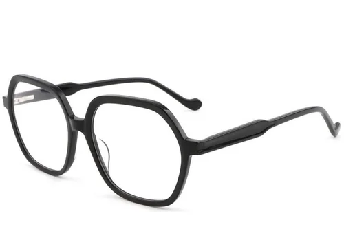 Lunettes géométriques en acétate noir #BS1902-0048