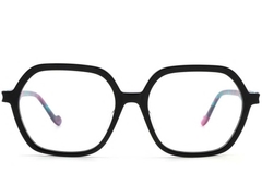 Geometric Black Acetate Glasses #BS1902-0049