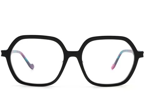 Lunettes géométriques en acétate noir #BS1902-0049