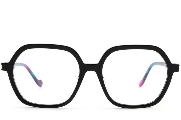 Lunettes géométriques en acétate noir #BS1902-0049