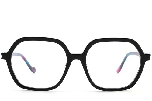 Geometric Black Acetate Glasses #BS1902-0049