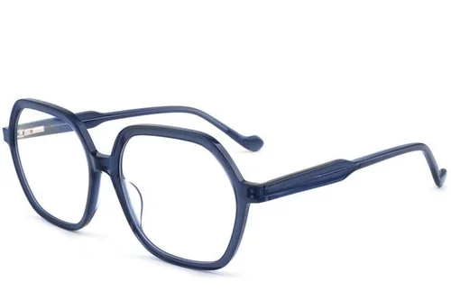 Lunettes géométriques en acétate bleu #BS1902-0050