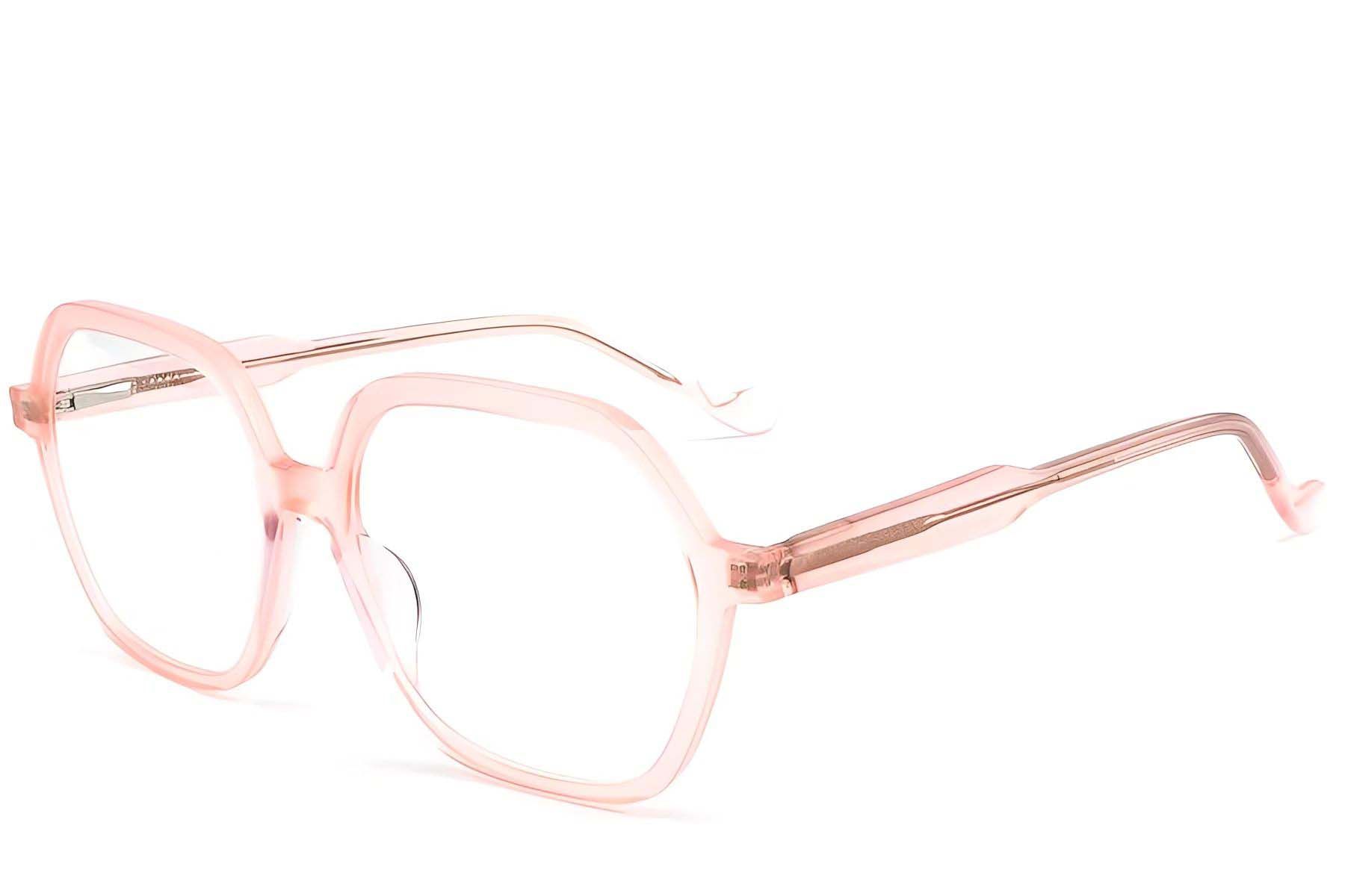 Geometric Pink Acetate Glasses #BS1902-0051